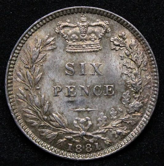 1881 6 pence . Queen Victoria. S.3912. UNC
