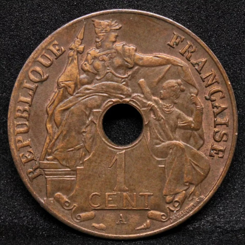 1922 -A French Indo-China Centime KM 12.1 EF.