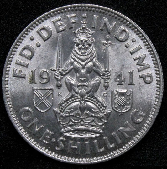 1 Shilling 1941 Scottish Crest. George VI. S.4083. UNC #2