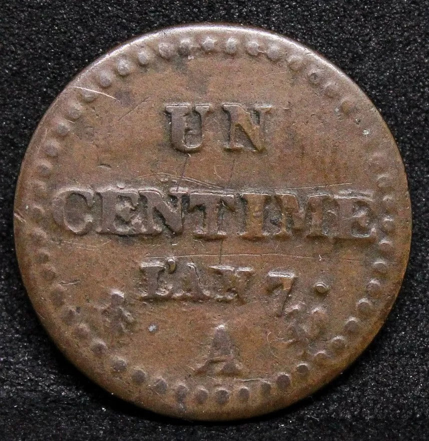 Un Centime, L'an 7 (1798). France First Republic. KM-646