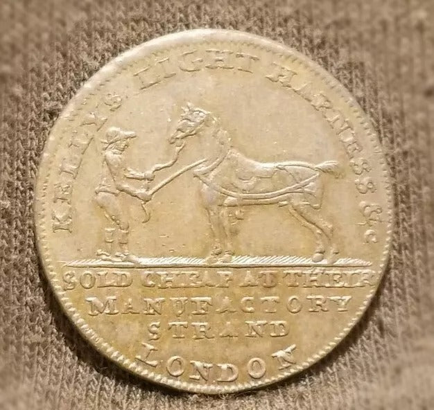 KELLY'S HALFPENNY TOKE.N, LONDON. D&H 345 - The Strand - EF with Lustre SOLD..