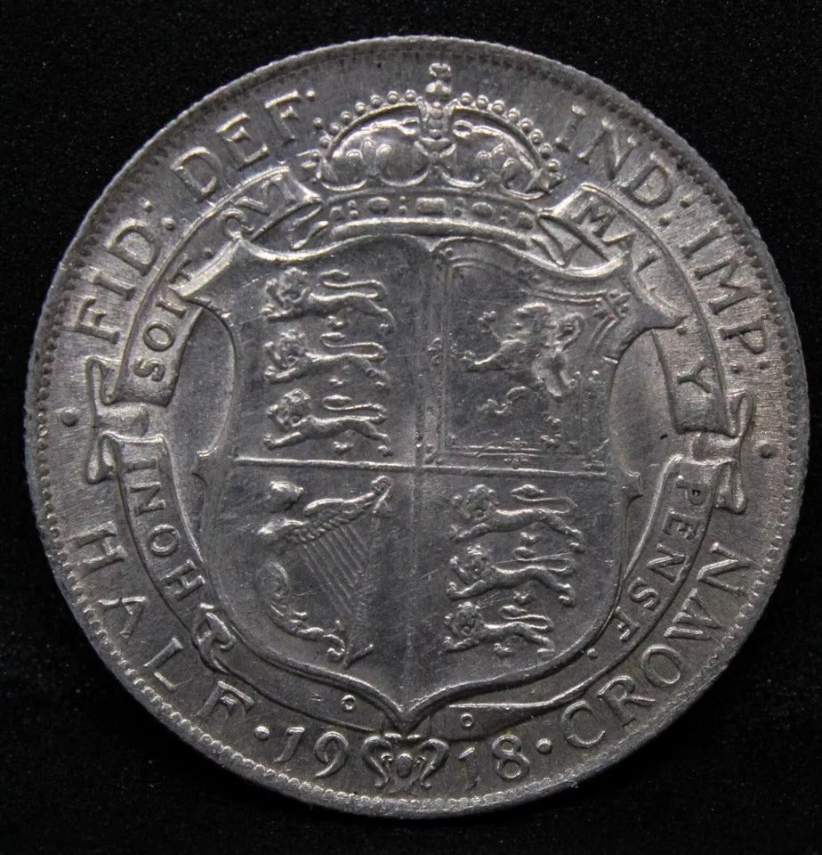 1/2 Crown 1918, Great Britain George V. S.4011 aUNC