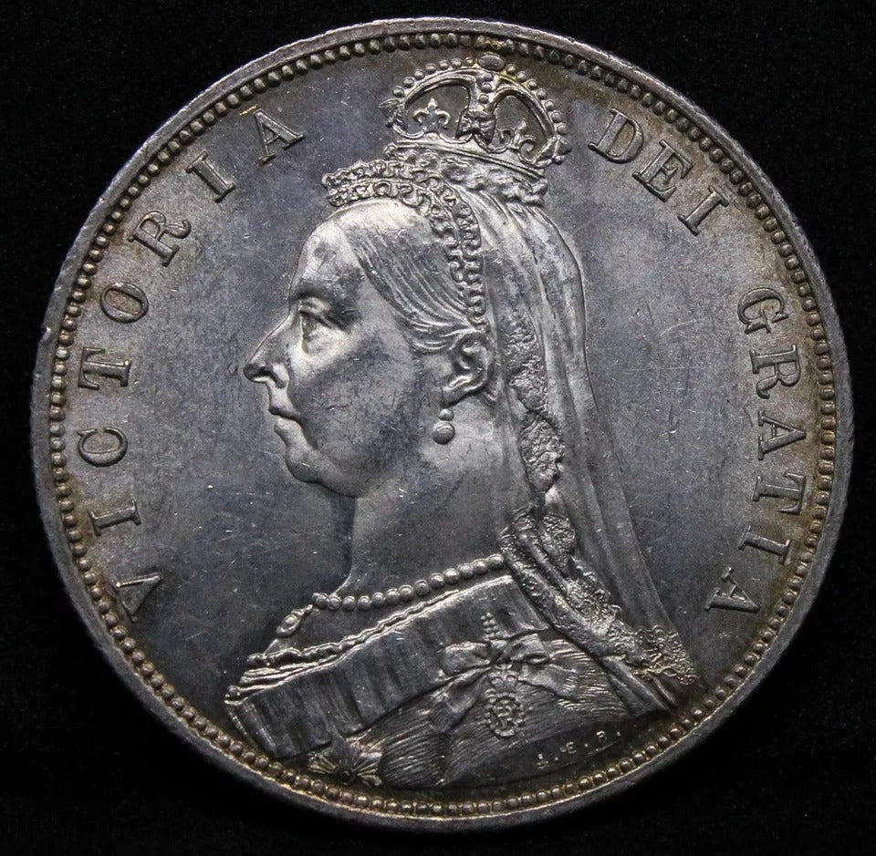 1/2 Crown 1887, Victoria Jubilee Portrait. S.3925. UNC #2