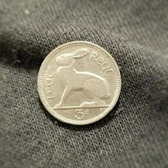 1939 Ireland Republic 3 Pence KM 12 UNC, Ultra low mintage 64,000