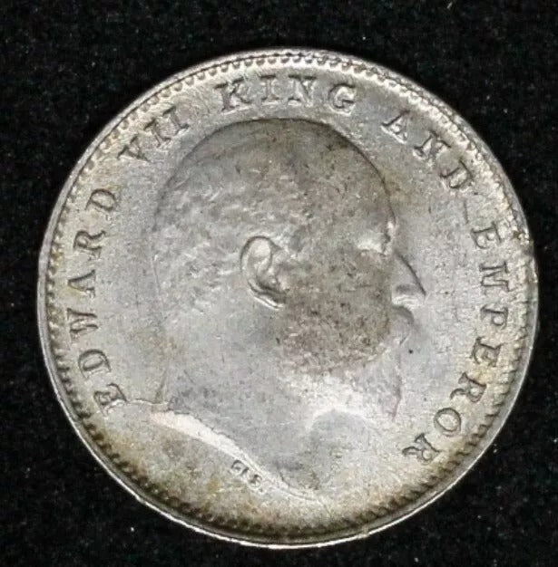 1903 India-British 2 Annas George V KM 505 UNC, small nick to edge