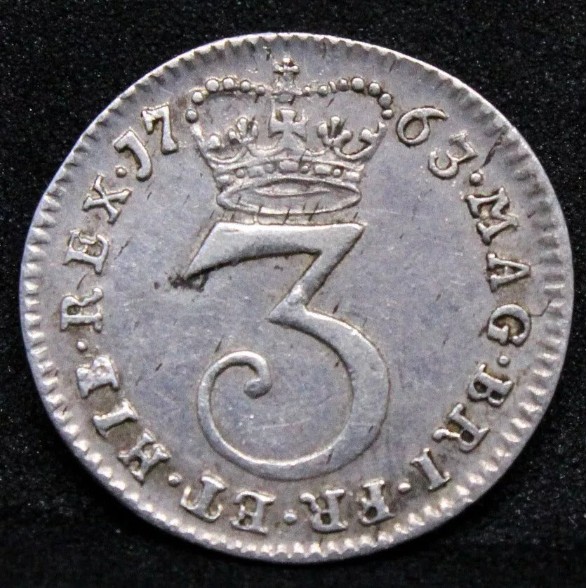 3 pence 1763 Maundy issue. S.3753. EF