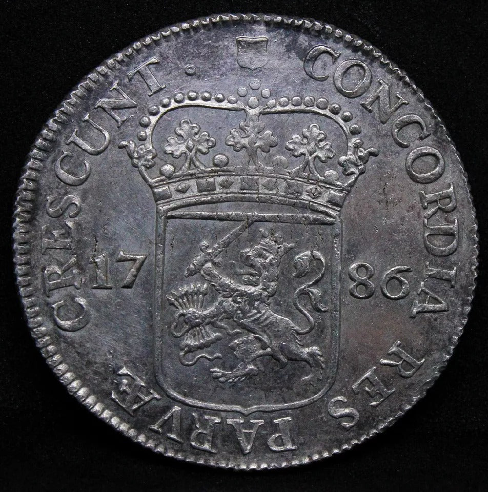 1786 Ducat, Netherlands UTRECHT Silver KM# 93.1. UNC