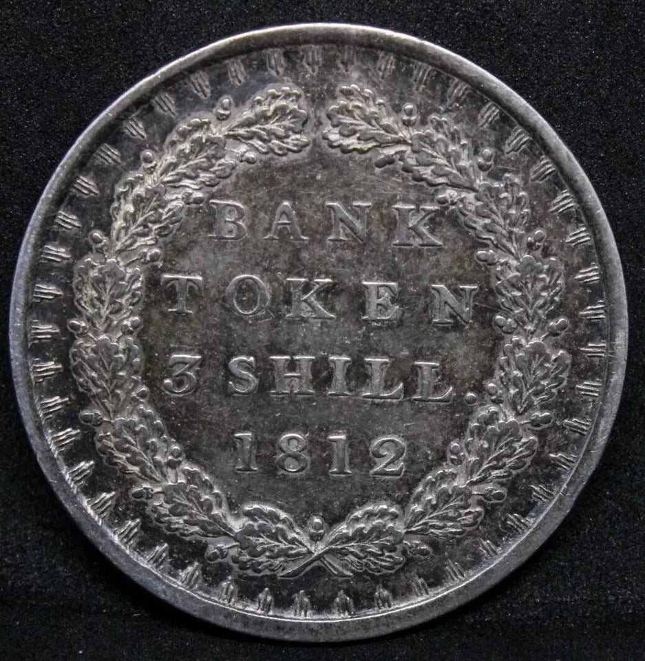 3 Shillings 1812. George III Bank of England Silver Token. S.3769 EF