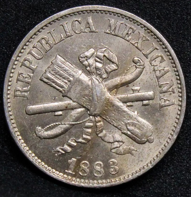 2 Centavos 1883. Mexico. KM-395 UNC