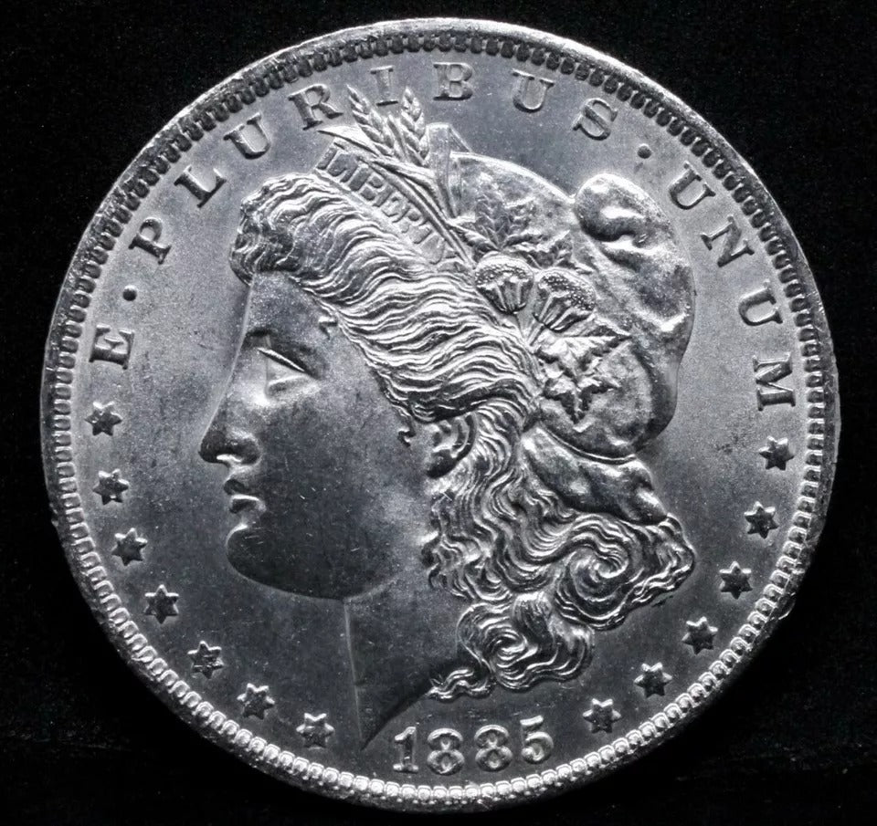 1885 -O Morgan Dollar $1, United States America Coin, USA Silver Coin. BU cond