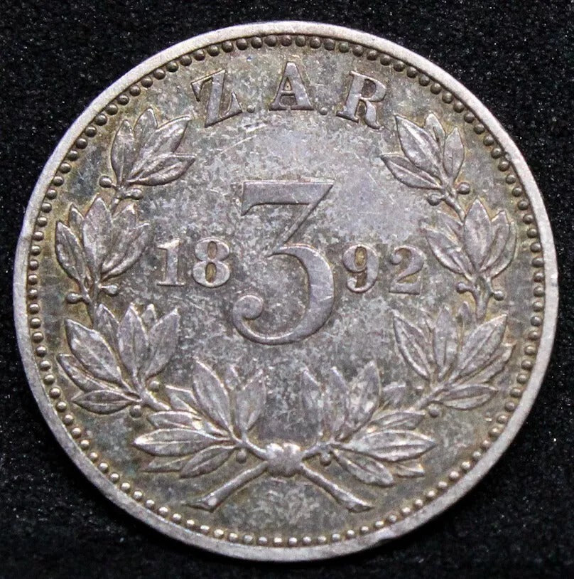 1892 South Africa 3 pence KM-3