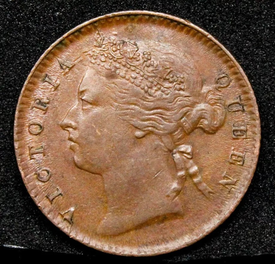 1901 Straits Settlements 1/4 Cent, Queen Victoria KM# 14 gEF