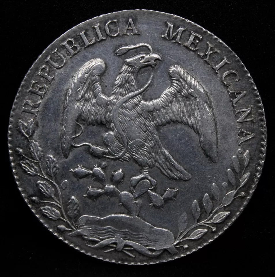 8 Reales 1887 Go-RR, Mexico. KM#377.8 (Guanajuato mint) aUNC