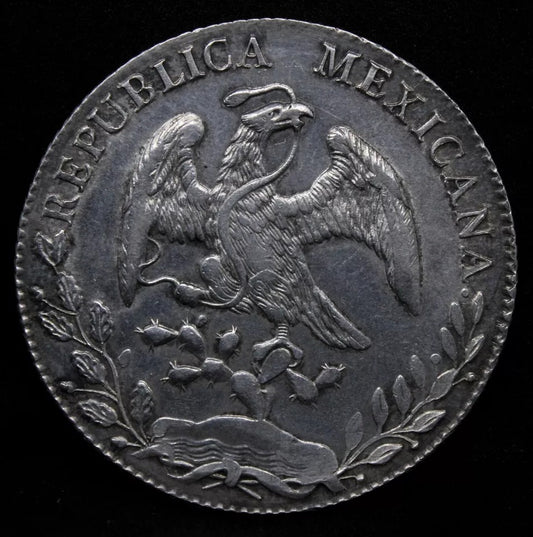 8 Reales 1887 Go-RR, Mexico. KM#377.8 (Guanajuato mint) aUNC
