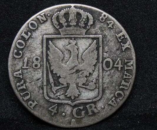 4 Groschen 1804-A, Prussia (German states). Friedrich Wilhelm III KM-3 F
