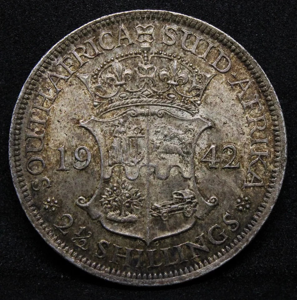 2 1/2 Shillings 1942. South Africa. George VI. KM-30. aUNC