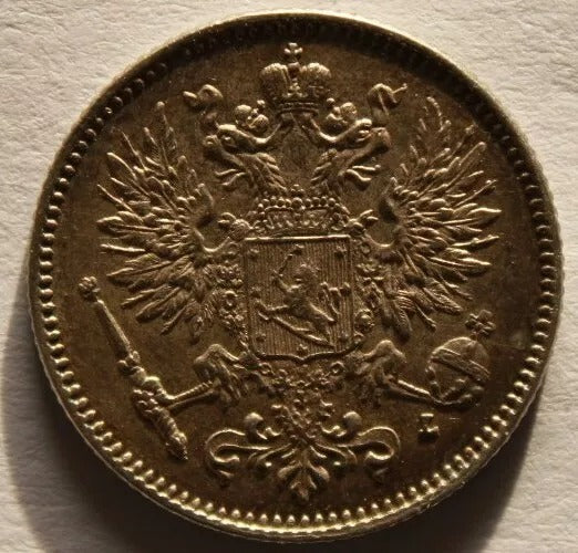 1911 Finland 50 Penniä KM# 2.2 UNC, Nicholas II