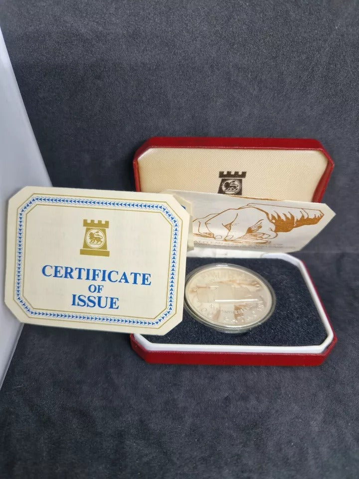 100 Patacas 1978, Macau-China. KM-11. Ailver Proof With Deep Cameo