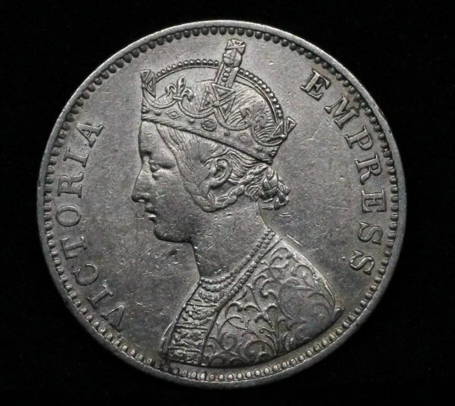 1892-C Rupee, Queen-Victoria. British-India. GVF