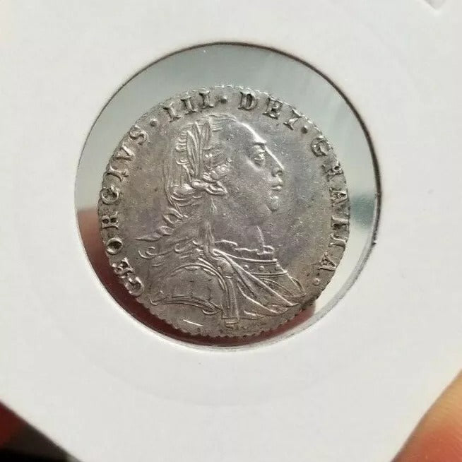 1787 6 pence six pence George III UNC