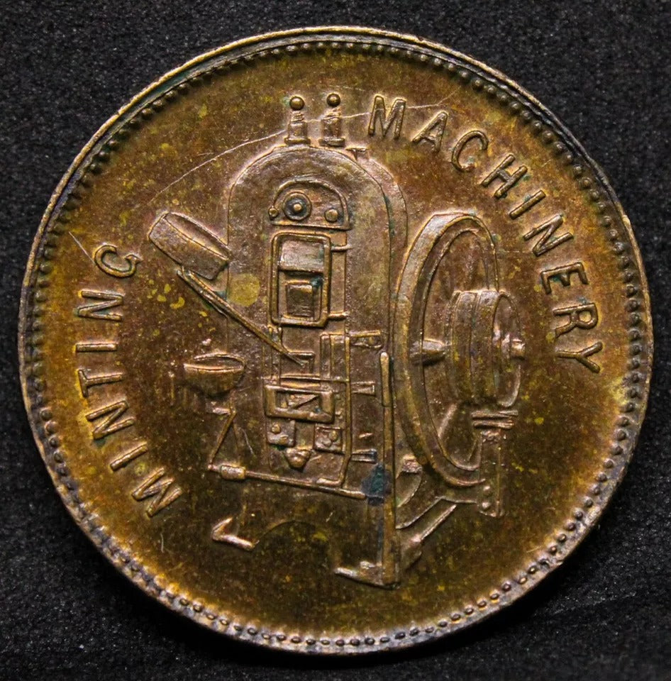 Taylor & Challen Advertising Token. Birmingham Late 19thC ND Coin Press