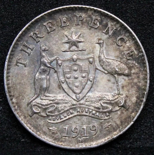 3 pence 1919, Australia King George V. KM-24 aUNC