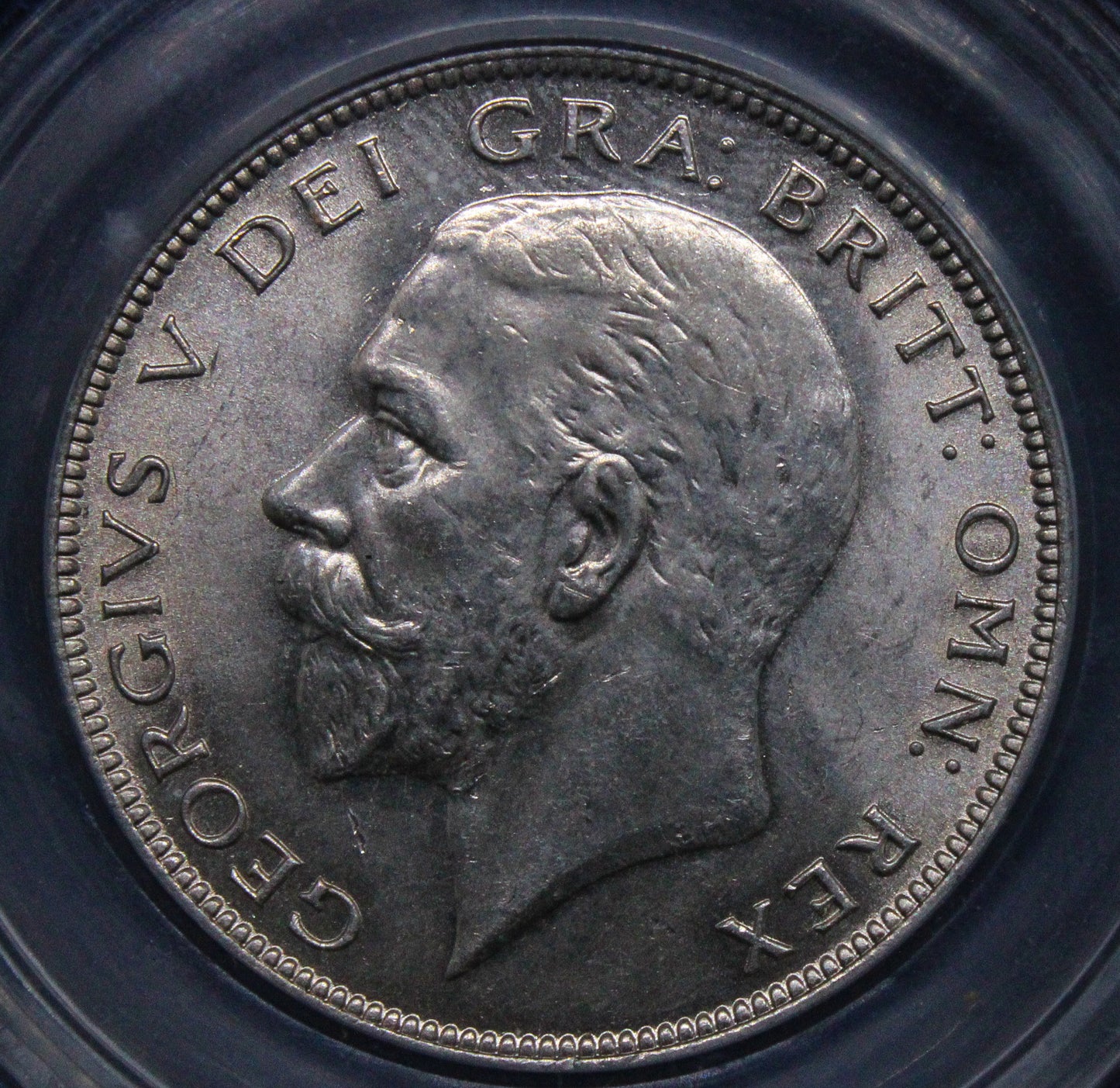 1933 1/2 crown, George V Silver Coin. S.4037. CGS graded UNC 82
