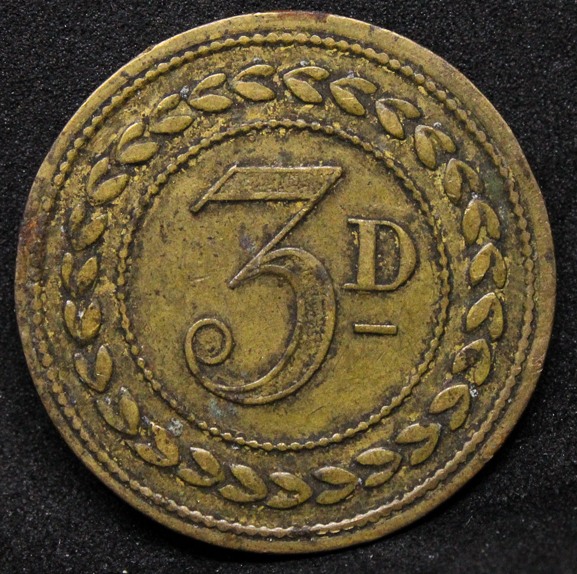 Castle hotel-Abertillery- token 3 pence