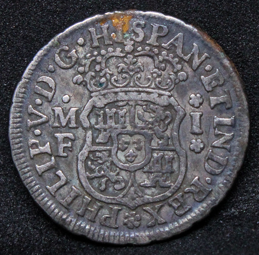 1738 real, Mexico Silver coin. Philip V KM75.1
