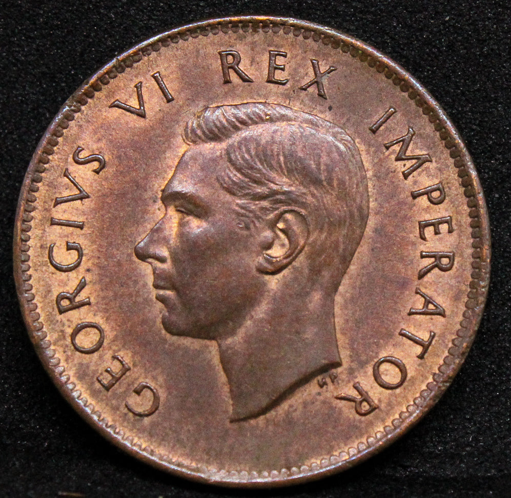 1943 south africa farthing, George VI. KM-23 UNC