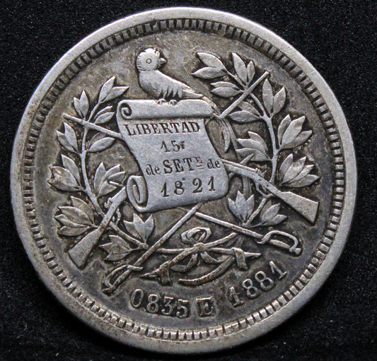 1881 Guatemala 2 Reales KM 154a