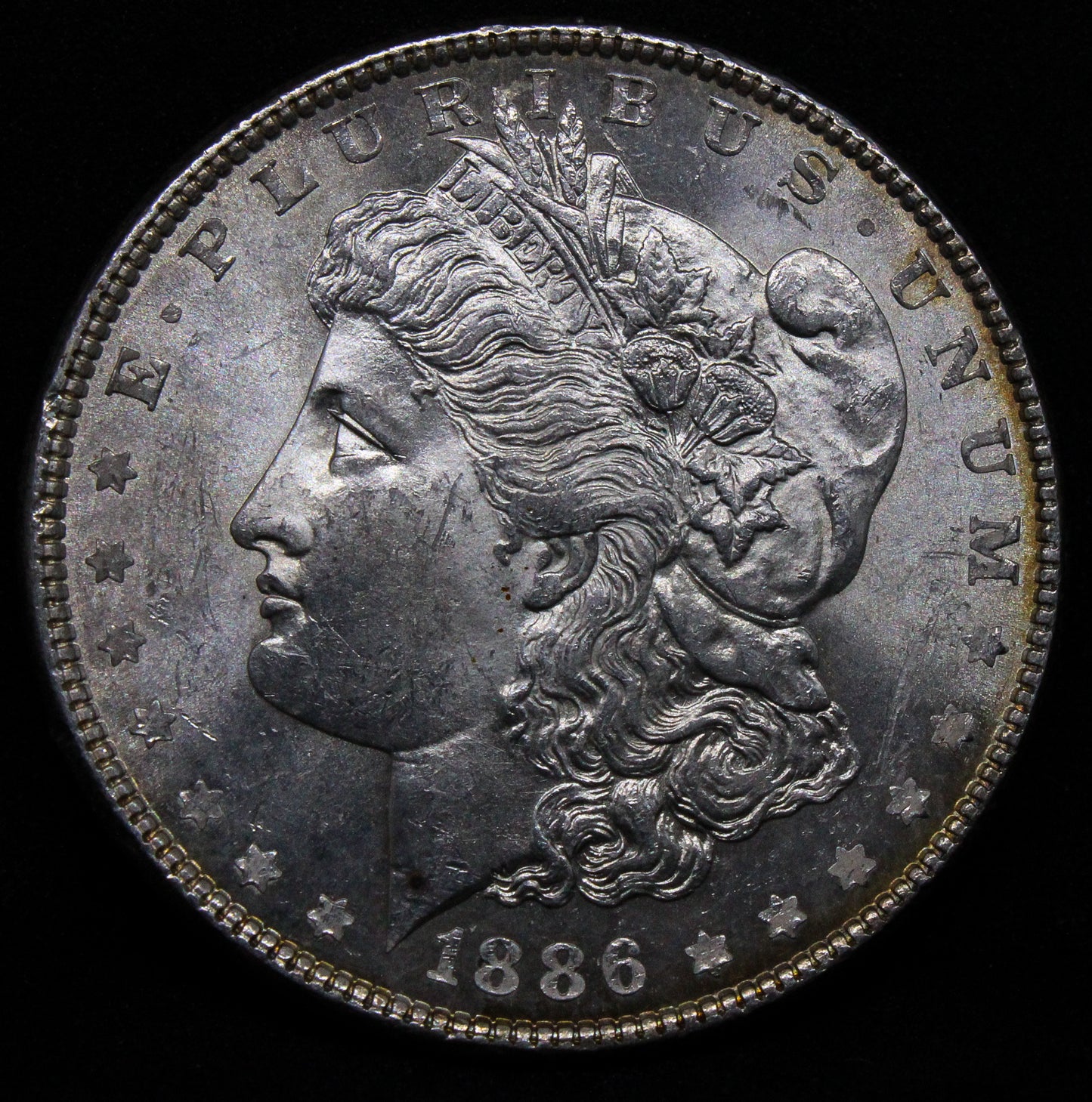 1886 Morgan Dollar $1, United States America Coin, USA Silver Coin.UNC