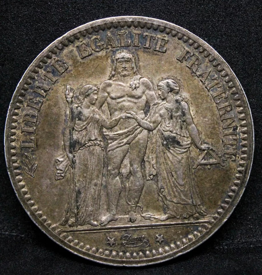 5 Francs 1873, France. KM-820.1 EF