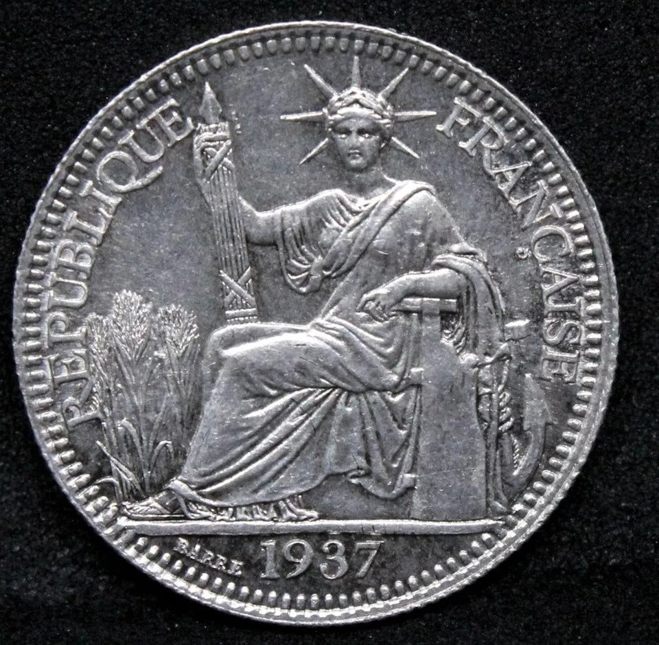 10 centime 1937 French Indo-China KM#?16.1, Lec#162 BU