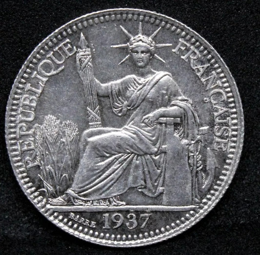 10 centime 1937 French Indo-China KM#?16.1, Lec#162 BU