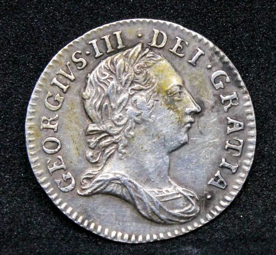 1762 Maundy 3 Pence, George III EF