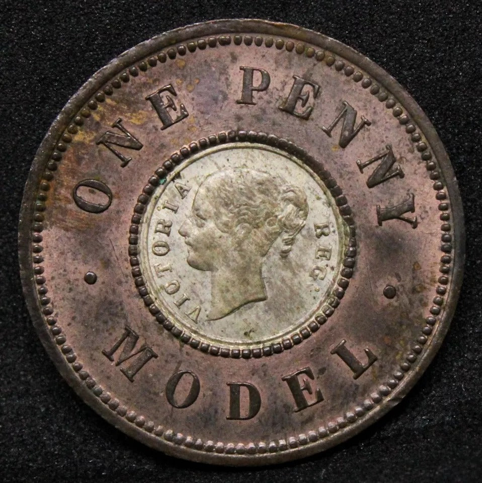 Penny, Model Coinage by Joseph Moore undated ,1844, High Grade