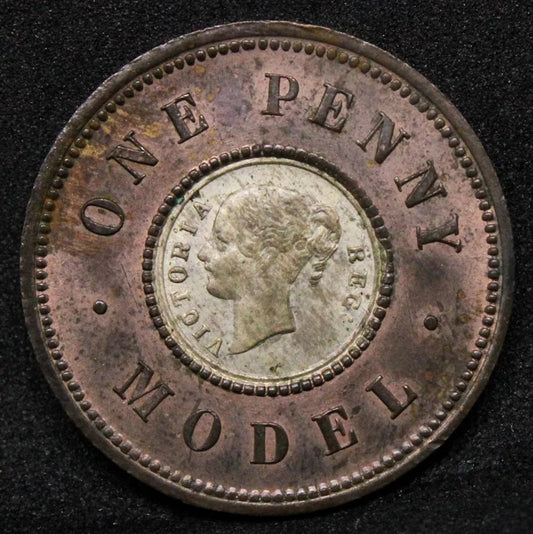 Penny, Model Coinage by Joseph Moore undated ,1844, High Grade
