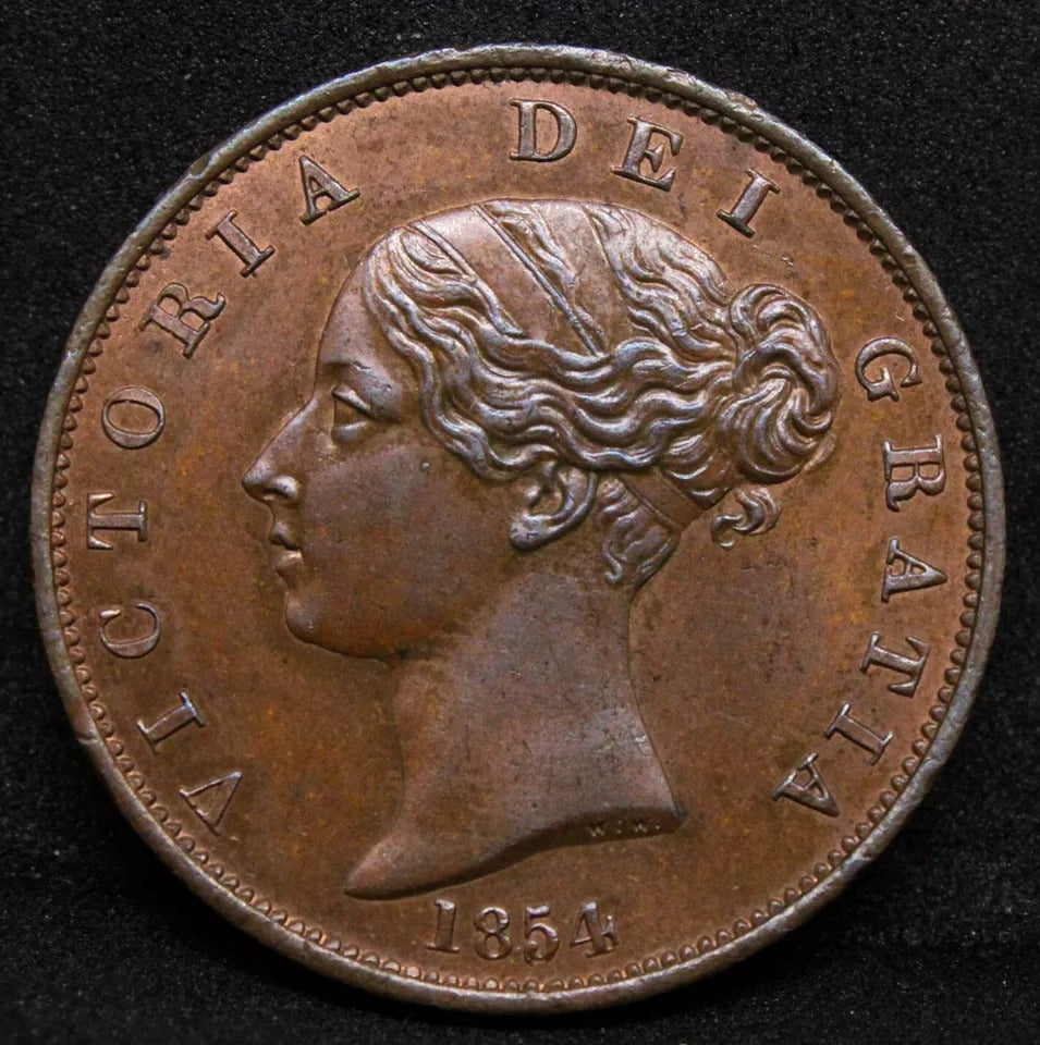 1/2 penny 1854. Queen Victoria young head. S.3949 aUNC