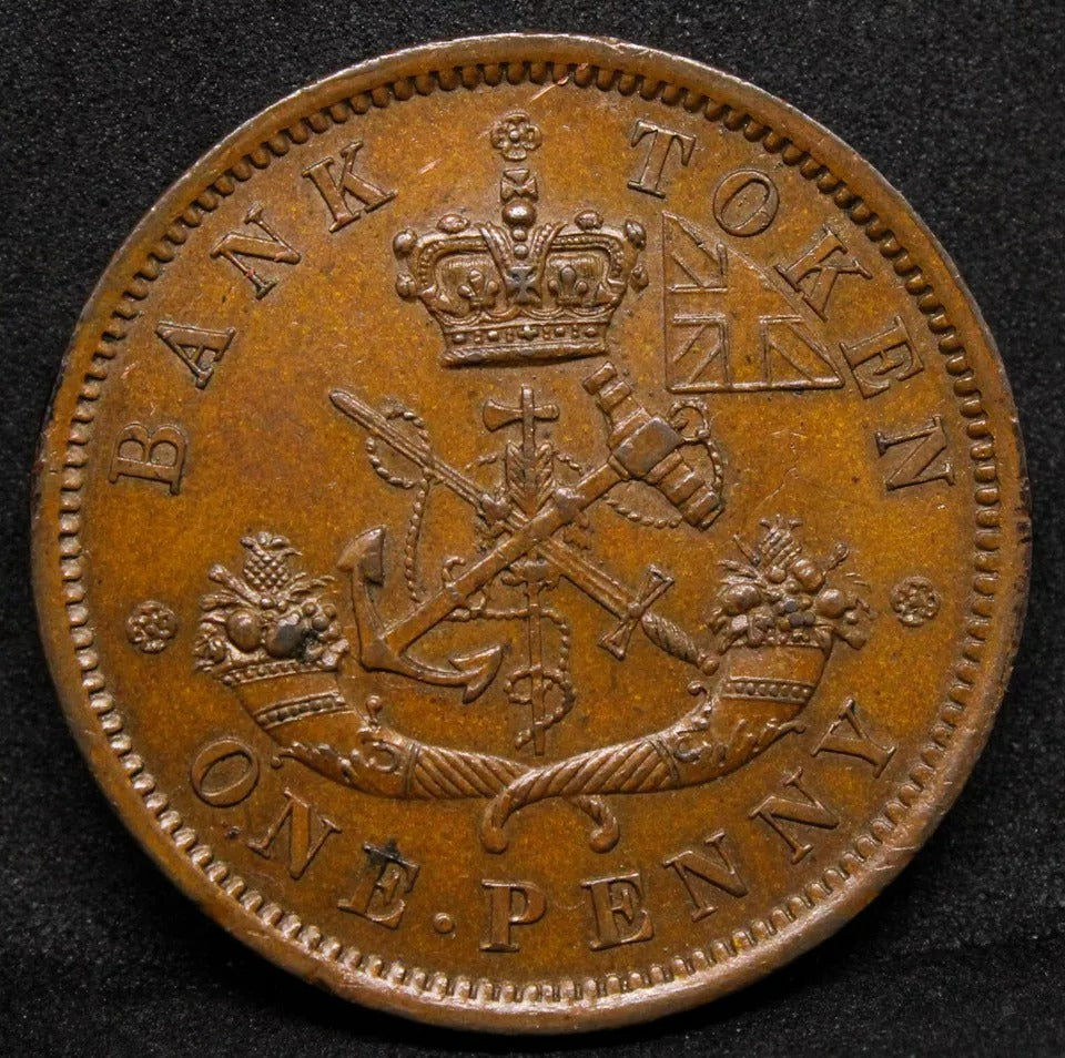 1 Penny Token 1854, Bank of Upper Canada. KM-TN3