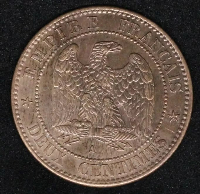 1862 2 Centime - Napoleon III - France UNC