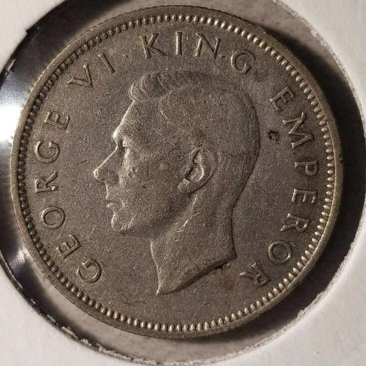 1944 New Zealand Shilling George VI, EF Low Mintage 480k