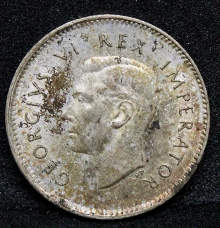 3 pence 1941 South Africa, George VI. KM-35.1 GEF. Three pence coin
