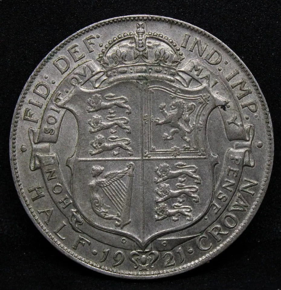 1/2 Crown 1921, George V. S.4021. EF