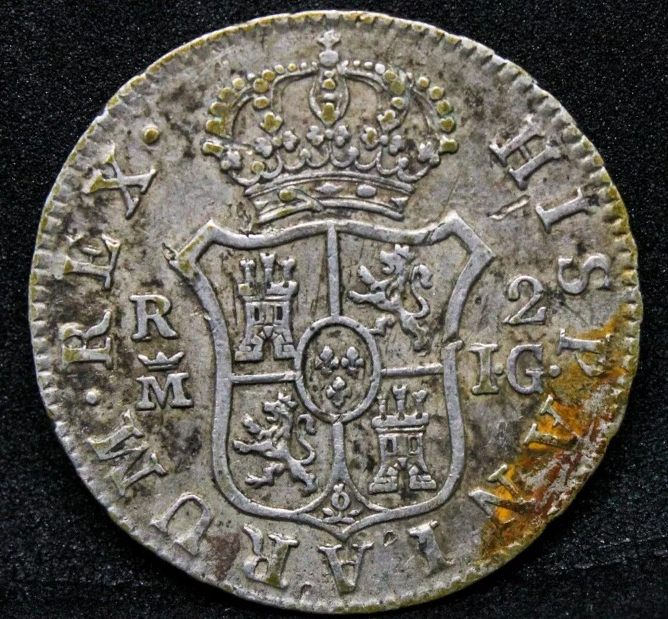 1813 -IG, Spain 2 Reales. Ferdinand VII. gEF KM-474.3