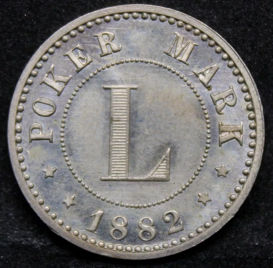 Poker Mark 1882 Berlin, Pattern/trial for Mexico 5/2/1 centavos coin. Very rare #2