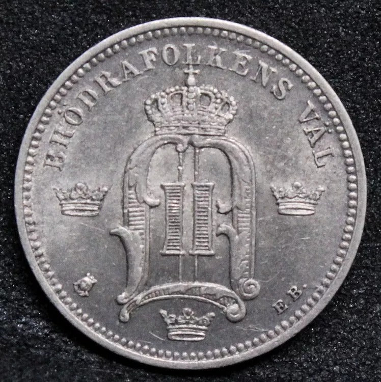 10 Ore 1891 Sweden, Oscar II. KM-755 EF