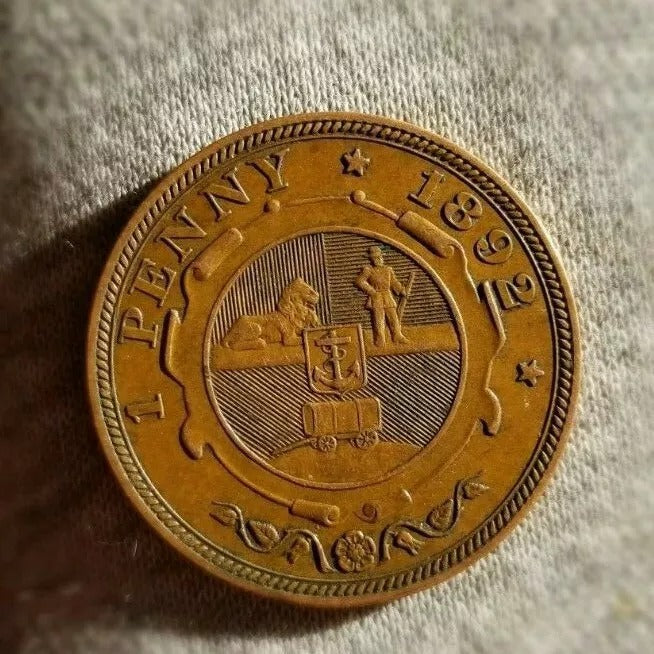 1892 South Africa Penny KM# 2 aUNC