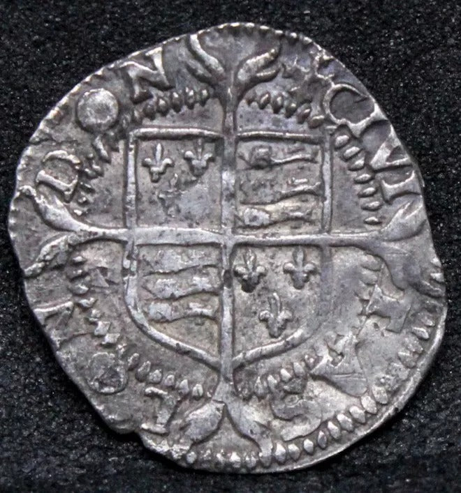 (1560-61) Elizabeth Hammered Penny, MM:Cross Crosslet, Silver coin, high grade