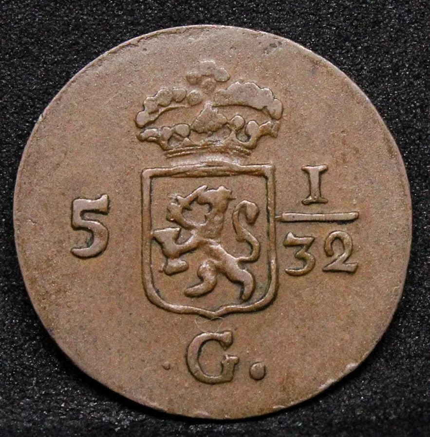 1/2 Duit (1/32 gulden) 1804, Netherlands East Indies. KM-75.